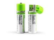 Rechargeable USB Battery 1.2V NI MH AA 1450mAh pc one pack of 2pcs