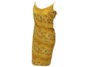 La Leela Palm Tree Printed Beach Sundress Swim Sarong Swim Wraps Mustard