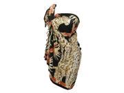 La Leela Tiger Printed Beachwear Swim Hawaiian Sarong Cover up Wraps Black