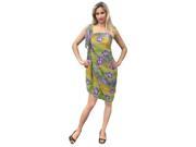 La Leela Hibiscus Floral Printed Wrap Swim Hawaiian Sarong Cover up Grey