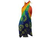 La Leela Sheer Chiffon Multicolor Sun Printed Beach Sarong Pareo Wraps