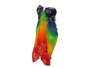 La Leela Multicolor Floral Printed Beach Swim Sarong Cover up