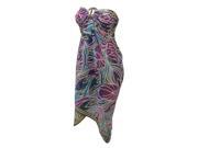 La Leela Paisley Printed Purple Swim Hawaiian Sarong Cover up