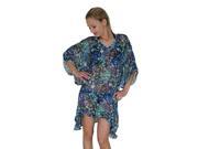 La Leela Allover Printed Beach Swim Tube Cover up Kaftan