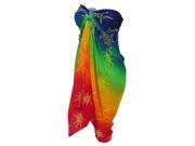 La Leela Multicolor Sun Printed Swim Sarong Cover up Pareo