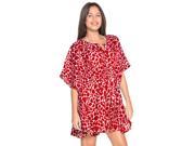 Women Swimsuit Swimwear Dress Cover up Printed White Red 1726 US 10 14