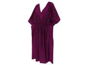 Violet Rayon Beachwear Bikini Swimwear Kimono Long Caftan Dress Cover up L 5XL
