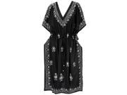 Rayon Embroidered Beachwear Swimsuit Swimwear Kimono Long Cover up Dress L 5X