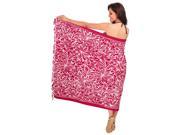 La Leela Allover Printed Swim Hawaiian Sarong Cover up Pink