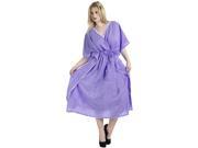 Designer RAYON Lace Sequin Work Partywear Beach Long Purple Loose Kimono Dress