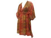 La Leela Allover Printed Beach Swim Tube Kaftan Cover up Orange