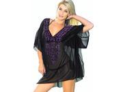 La Leela Sheer Chiffon Sequin Embroidered Swim Cover up Pink