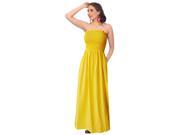 La Leela RAYON Plain Bright Halter Strap Sleeveless Women Long Tube Dress Yellow