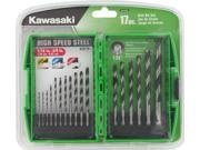 Kawasaki® 17 pc High Speed Steel Twist Drill Bit Set 841666