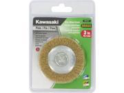 Kawasaki® 3 Fine Crimped Brass Wire Wheel Brush 841522
