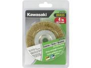 Kawasaki® 4 Coarse Wire Wheel Brush With 5 8 Arbor 1 2 Reducer 841525