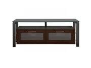 Plateau Decor 50 Video Cabinet Espresso with Black Frame and Black Glass