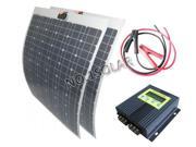 2*100W Mono Semi Flexible Solar Panel 20A MPPT w 100A battery Electronic motor