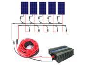 USA STOCK 500W grid tie solar panel kit system solar energy 5x100W solar panel connector 500W on grid inverter