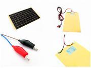 10Watts portable epoxy solar panel with battery clip for outdoor phone battery charge