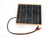5W waterproof epoxy solar panel W battery clip 12V battery charge camping phone battery