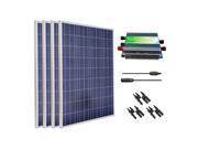 USA STOCK 4*100W 400 Watt 12V poly solar panel Bundle Kit Off Grid multifunctional use RV Boat solar panel system for Homes