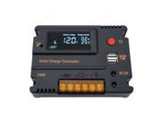 20A LCD Solar Panel Battery Charge Controller 12V 24V Temperature Regulator