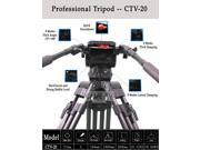 Professional Carbon Fibre Tripod With Fluid Head Max Load 29.6kg