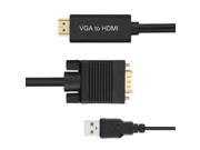 FORSPARK® VGA to HDMI In Line Active Cable Converter 1080p 6Feet 2M