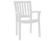 The Sunshine Resin Dining Armchair Set of 4 White