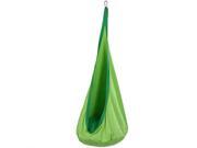 Sunnydaze Hanging Hammock Nest Pod for Children Soft Cotton for Indoor and Outdoor Use 27 Inch Diameter Max Weight 170 lbs Green
