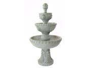 Sunnydaze Four Tier Lion Head Outdoor Water Fountain Includes Electric Submersible Pump 53 Inch Tall