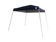 Sunnydaze Quick Up Canopy 8×8 Top 10×10 Ground Slant Leg with Carrying Bag Navy Blue