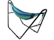 Sunnydaze Brazilian 2 Person Hammock with Universal Multi Use Steel Stand for Indoor or Outdoor Use Beach Oasis 440 Pound Capacity