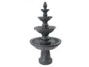 Sunnydaze 4 Tiered Electric Pineapple Water Fountain Black 52 Inch Tall