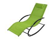 Sunnydaze Rocking Wave Lounger w Pillow Green