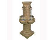 Sunnydaze Old World Roman Water Fountain with LED Lights 39 Inch Tall