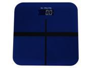 Sunnydaze Electronic Digital Glass Bathroom Scale with Step On Technology and LCD Display Blue