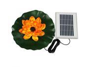 Sunnydaze Floating Lotus Flower Solar Powered Water Fountain Kit 48 GPH Orange