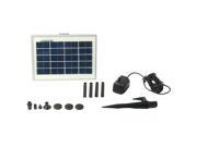 Sunnydaze Solar Pump and Solar Panel Kit With 6 Spray Heads 79 GPH 47 Lift