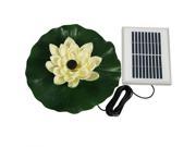 Sunnydaze Floating Lotus Flower Solar Powered Water Fountain Kit 48 GPH White
