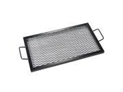 Sunnydaze X Marks Rectangle Fire Pit Cooking Grill 40 Inch