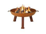 Sunnydaze Rustic Cast Iron Wood Burning Fire Pit Bowl 24 Inch Diameter