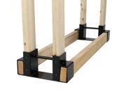 Sunnydaze Steel Firewood Log Rack Bracket Kit Adjustable to Any Length