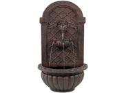 Sunnydaze Venetian Solar Outdoor Wall Fountain Weathered Iron Finish Solar Only Feature