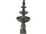 Sunnydaze Turtle Shell Pineapple 3 Tier Outdoor Water Fountain 58 Inch Tall