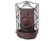 Sunnydaze French Lily Outdoor Wall Fountain Iron 33 Inch