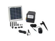 Sunnydaze Solar Pump and Solar Panel Kit With Battery Pack LED Light 79 GPH 47 Inch Lift