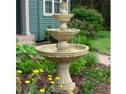 Sunnydaze Classic 3 Tier Designer Water Fountain 55 Inch Tall