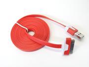 6 Feet Red USB Charging Charger Sync Data Cable Cord for iPhone 1 3G 3GS 4 4S iPad 1 2 3 iPod Touch 1 2 3 4
